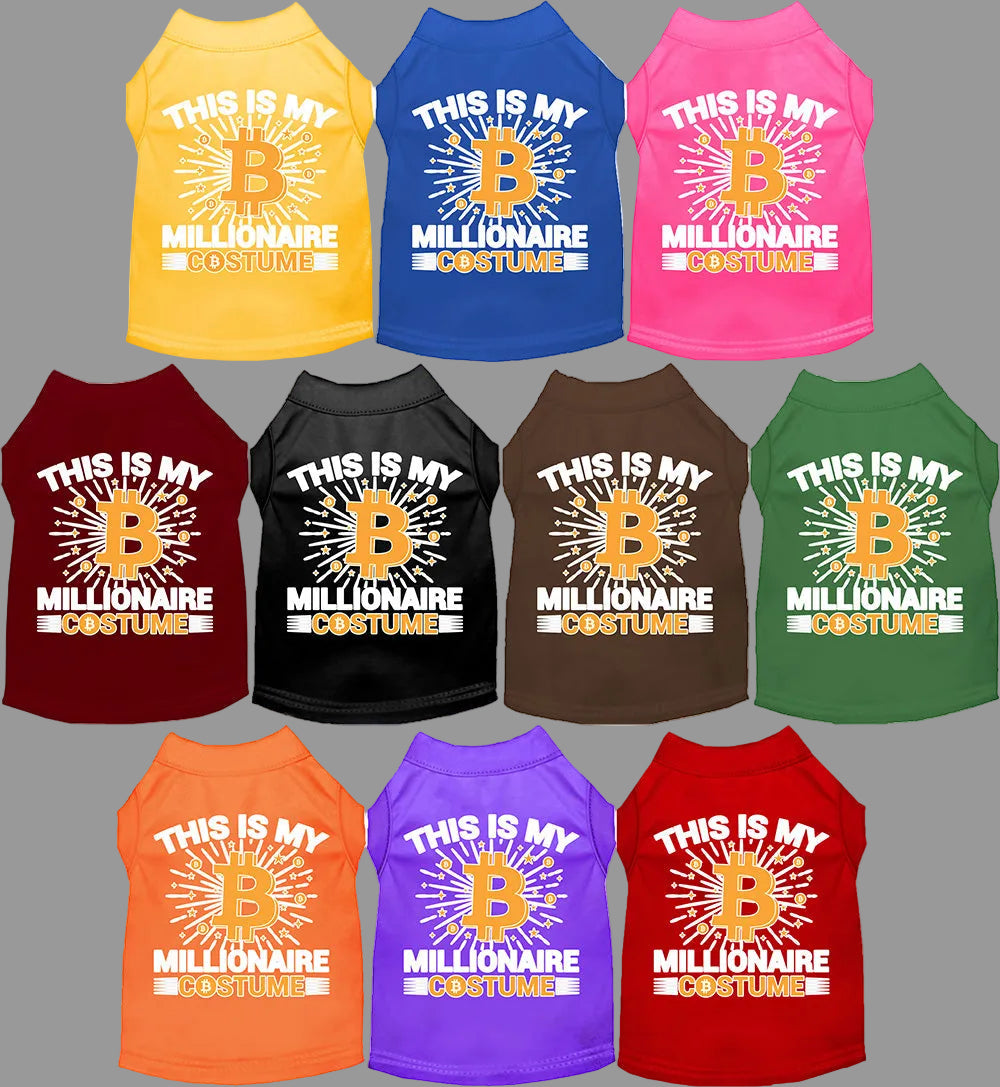 Funny Costume Cat or Dog Shirt for Pets "Bitcoin Bro Costume"